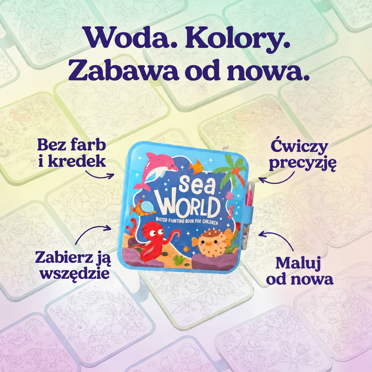 kolorowanka wodna bobolab