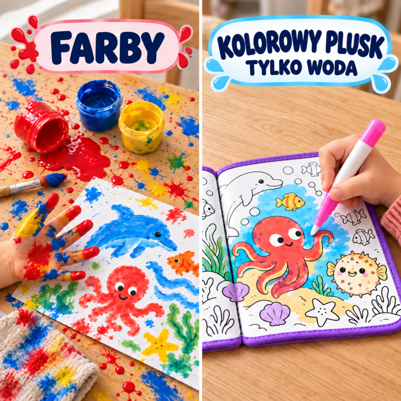 Kolorowy Plusk Farby kontra Kolorowy Plusk — tylko woda